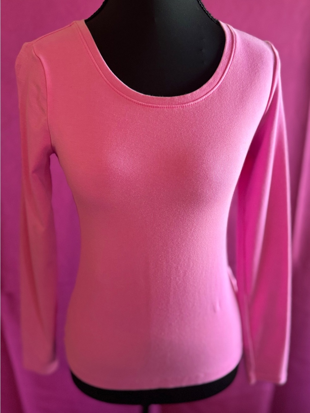 Lilly Pulitzer Long Sleeve Scoop Neck Tee - Hot Pink